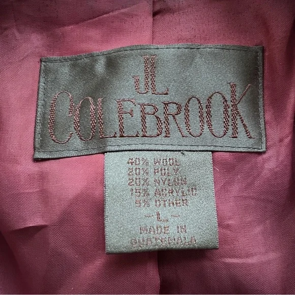 Vintage JL Colebrook Eclectic Grandpa Academia Wool Tweed Herringbone Blazer L - Picture 11 of 13